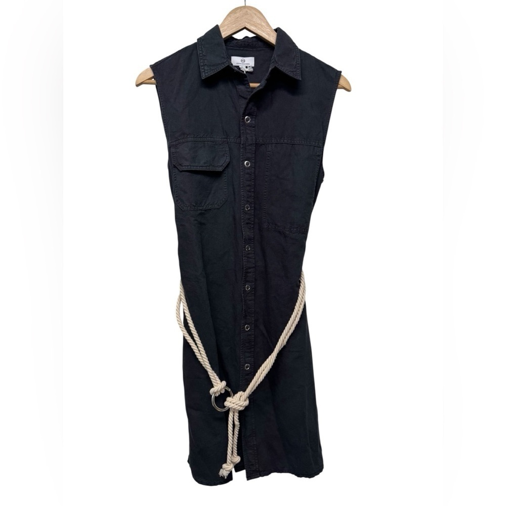 NWT AG Adriano Goldschmied Marie Sleeveless Dress. Cotton/Linen blend - Picture 3 of 8
